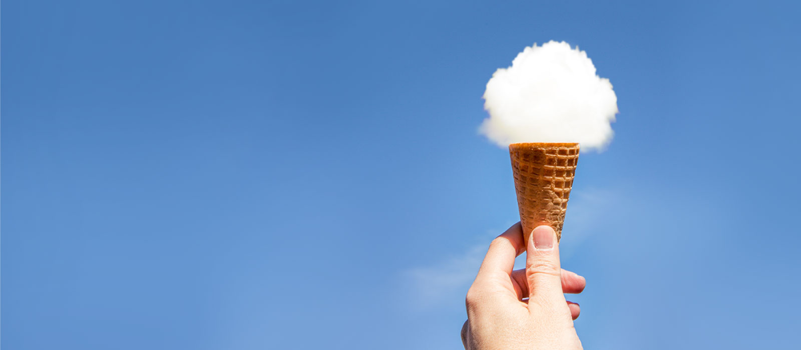 Cloud on ice cream cone